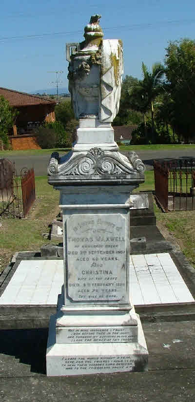 Photo of headstones/Chistina McLennan d1926 (m Maxwell) hdstn SthGraftn